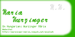 maria wurzinger business card